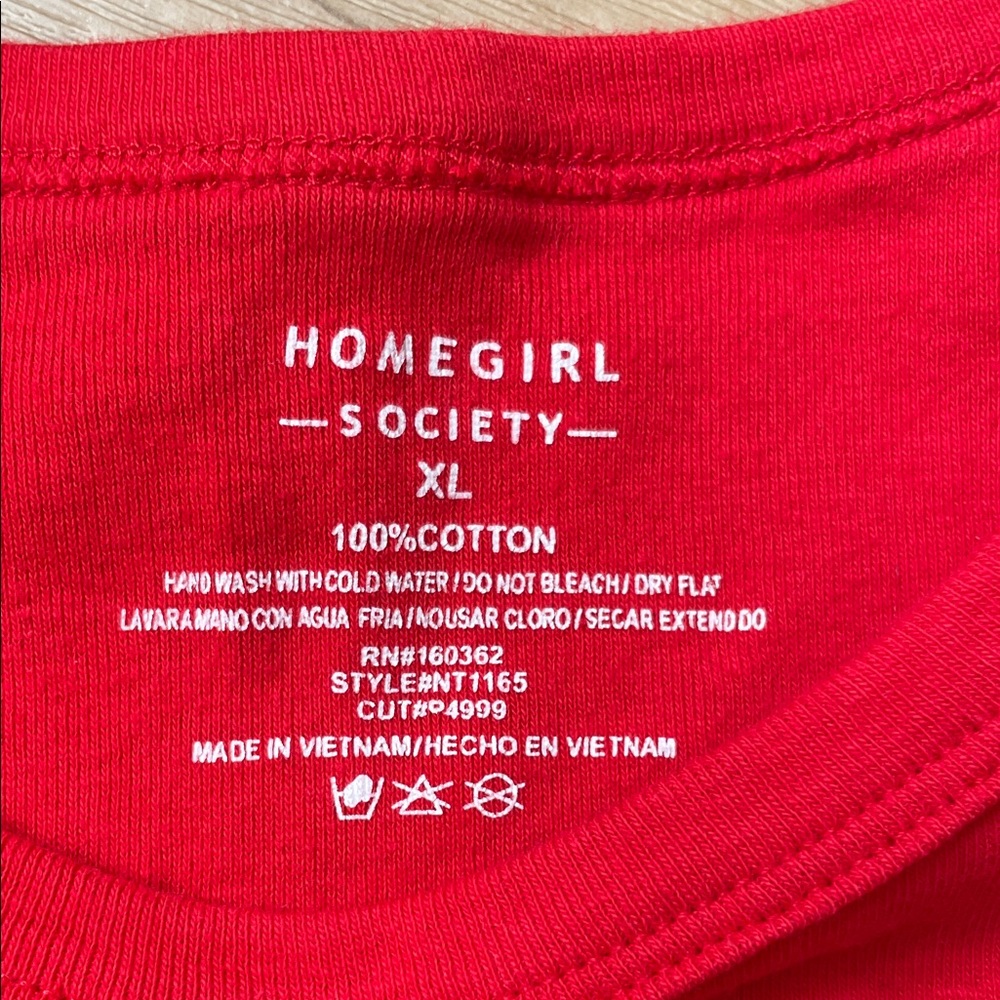 HomeGirl Society - Venice Beach Red Graphic Tank Top - XL - Picture 2 of 5
